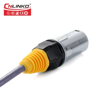 CNLinko al aire libre 8 Pin RJ45 para Industrial Ethernet Conector Impermeable IP67 de Audio de Coche RJ45 para Montaje en Panel de Zócalo Conector de Señal
