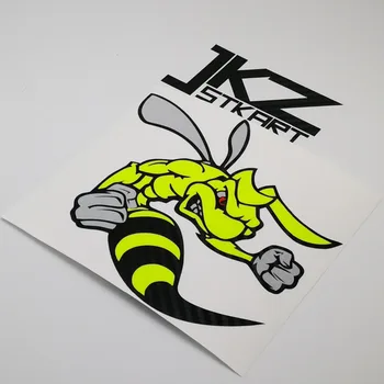 JKZ STKART de dibujos animados Enojado Super Bee de Vinilo troquelado de Pegatinas Calcomanías de ATV Moto Camión Casco Decorado Pegatinas
