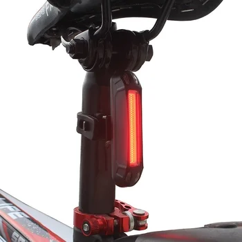 USB Recargable de la Luz de Bicicleta LED Luz Trasera Impermeable de Advertencia de la Linterna para las Luces de Bicicleta luz trasera