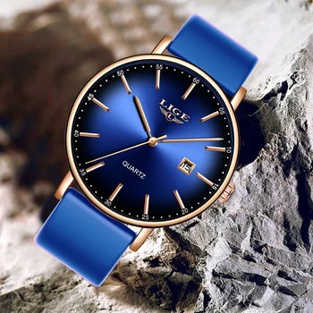 Nueva Moda Creativo de Relojes para Hombre LIGE parte Superior de la Marca de Lujo de la Correa de Silicona de Cuarzo Reloj de los Deportes de la prenda Impermeable del Reloj de los Hombres y las Mujeres del Reloj