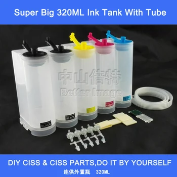 La TINTA de MANERA Super Big 5 Color 320ML tanque de tinta con 1,5 m de tubo de