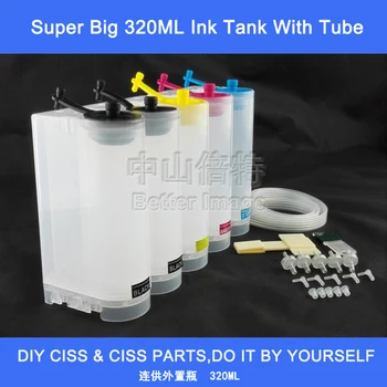 La TINTA de MANERA Super Big 5 Color 320ML tanque de tinta con 1,5 m de tubo de