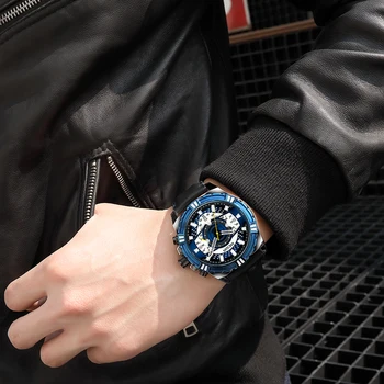 MEGIR Relojes para Hombre de la Marca Superior de Lujo de Cuarzo Reloj de los Hombres Causal Impermeable Cronógrafo Reloj deportivo Relogio Masculino Erkek Kol Saati