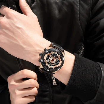 MEGIR Relojes para Hombre de la Marca Superior de Lujo de Cuarzo Reloj de los Hombres Causal Impermeable Cronógrafo Reloj deportivo Relogio Masculino Erkek Kol Saati