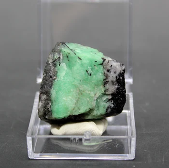 Natural verde esmeralda minerales gema-grado cristal de muestras de piedras y cristales los cristales de cuarzo tamaño de la caja de 3.4 cm