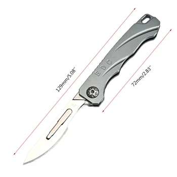 Aleación de aluminio Plegable del Cuchillo de la EDC, Multi-función de la Herramienta Cuchillo Portátil de Arte Cuchillo de Emergencia al aire libre Bisturí Cuchillo