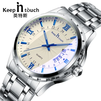 Nuevo de la Moda de Lujo de la parte Superior de la marca de relojes de los hombres impermeables Simple Genuino reloj de acero de los hombres reloj de cuarzo de los hombres reloj de Dropshipping!!!