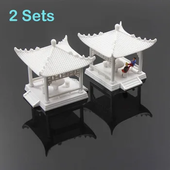 2 conjuntos Pavilion Modelo Glorieta de la Construcción de China Educativa 1:150 1:100 1:75