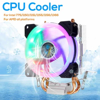 LED de la CPU Cooler Master 2Pure de Calor de Cobre-Congelación de las tuberías de la Torre de Refrigeración el Sistema de Refrigeración de la CPU Ventilador De Intel 775/1150/1151/1155/1156/1366