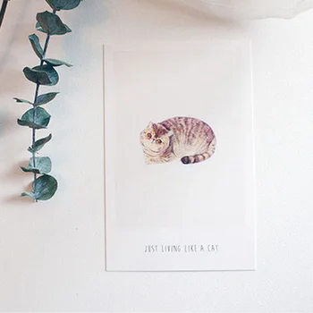30 pcs/pack Lindo gato animales de compañía de la Tarjeta de Felicitación, tarjeta Postal de Cumpleaños Carta de Sobres de la Tarjeta de Regalo de Mensajes de la Tarjeta