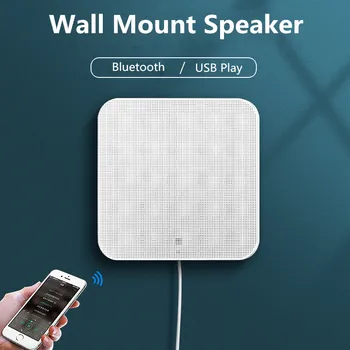 Montaje en pared Altavoz Bluetooth, Conexión USB Jugador En la Pared ABS Gabinete De la Dirección Pública En Restaurante Pequeño Almacén