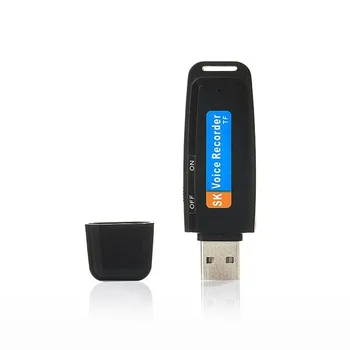 1Pc TISHRIC U-Disk Mini Grabadora de Voz de la Pluma Digital Para 1-32GB TF 2.0 Grabador de Audio SD Micro Dri USB de la Tarjeta de Dictáfono