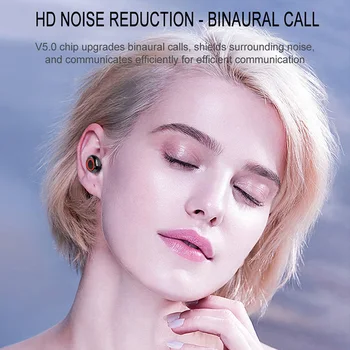 V 5.0 Bluetooth Auricular Inalámbrico Mini TWS Bajo Eardots de Control Táctil Juego de Deportes Auriculares Inalámbricos Con 350mAh estuche de Carga