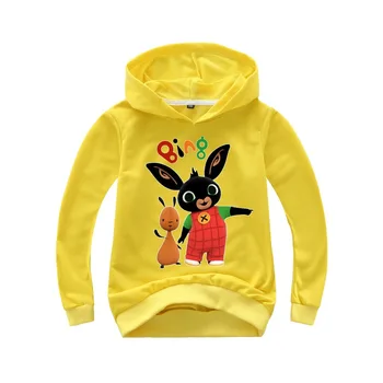 2020 niños Bing Conejos de dibujos animados de moda de chicos de chaqueta casual suéter de niño niña ropa de otoño Sudadera con capucha de los Deportes de la Juventud