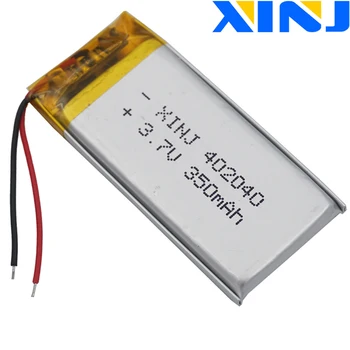 XINJ 2pcs 3.7 V 350mAh de Polímero de Litio Batería de LiPo 2pin JST 1.0/1.25/1.5/2.0/2.54 mm 402040 Para GPS Sat Nav grabadora de conducción