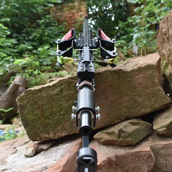 Lobo Rey Potente Honda Rifle de Metal de Caza Catapulta de Disparo Continuo de 40 rondas de Munición y Flecha para la Caza y Tiro