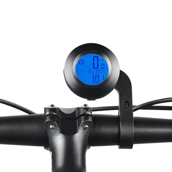 Sensores Lcd Retroiluminada Ordenador De La Bicicleta Velocímetro, Medidor De Velocidad De Kilometraje A Prueba De Lluvia Ordenador De Bicicleta Con Forma Redonda