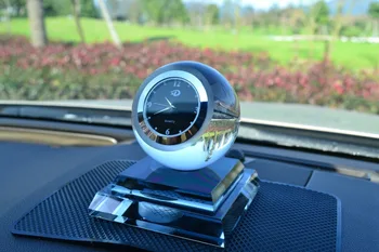 Cristal de alta calidad de coche perfume del asiento de la decoración de interiores ambientador de aire de la botella con el reloj