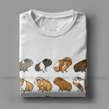 Hombres T-Shirt De Conejillo De Indias Procesión De Algodón Camisetas De Manga Corta Amante De Los Animales Los Animales Kawaii Mascota Camiseta De Cuello Redondo Tops Más El Tamaño