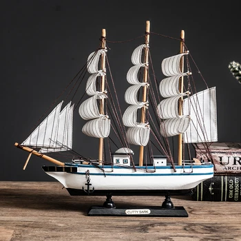 Escritorio de la Decoración de la casa Velero de madera modelo de barco de la decoración de la sala de estar escritorio de Artesanías del Caribe de la Perla Negra Corsair Barcos de Vela de regalo