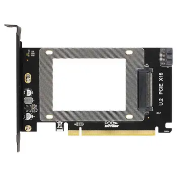 PCI-E de la tarjeta Vertical de 3.0 4X X16 a U. 2 SFF-8639 Adaptador de PCIe NVMe SSD PCI-e a U2 Tarjeta M. 2 NGFF 2.5' SSD PCI-EX16 Intel