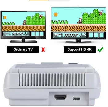621 Juegos de la Infancia Retro Mini Clásico 4K TV AV/HDMI-compatible de 8 Bits de Vídeo Juego de la Consola de Mano de Juego de Jugador de Regalo HD 621 juegos