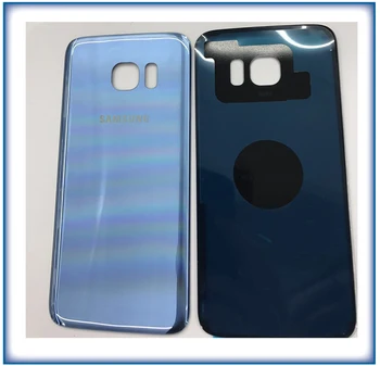 10pcs Nueva parte Trasera del Panel de Cristal de la Batería de la contraportada Para Samsung Galaxy S7 G930 / S7 borde G935 Cubierta de la Batería de Vidrio Con Pegatinas