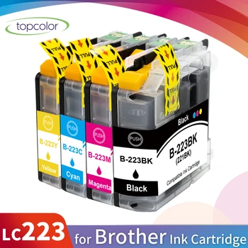 Topcolor LC223 Compatible Brother LC 223XL Cartucho de Tinta 223 para la Impresora Brother DCP-J562DW J4120DW J4620DW MFC-J680DW J880DW