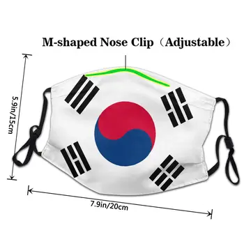 Corea Del Sur Bandera Reutilizables Boca De La Máscara De La Cara De Polvo Cubierta De Protección Del Respirador