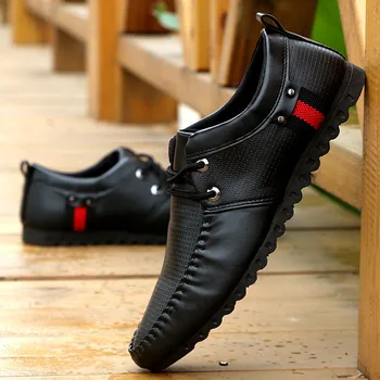 De cuero de los Hombres Zapatos Casuales de Lujo, Marca de Diseñador para Hombre Mocasines Mocasines Transpirable Antideslizante en la Conducción de los Zapatos de los Hombres Cómodo Suave 2020