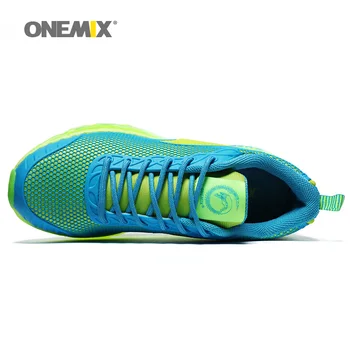 ONEMIX Max Mujer Zapatillas Para Mujer Agradable Entrenadores de atletas Bebé Azul Zapatillas de Deporte Zapatos Cojín de Caminar al aire libre Zapatillas de deporte