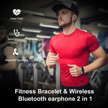 T90 Bluetooth 5.0 de Auriculares Reloj Inteligente LT04 Hombres Mujeres Siri Pulsera de Fitness Health Tracker Multi - Reloj deportivo para Xiaomi HUAWEI