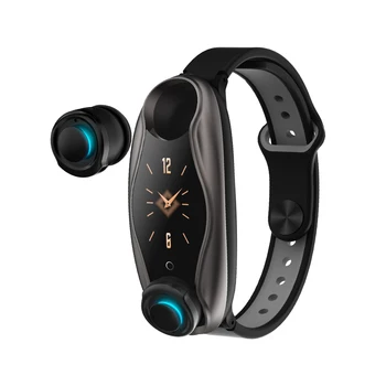 T90 Bluetooth 5.0 de Auriculares Reloj Inteligente LT04 Hombres Mujeres Siri Pulsera de Fitness Health Tracker Multi - Reloj deportivo para Xiaomi HUAWEI