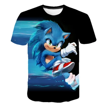 2021 Summer Kids 3D Camiseta de los Chicos de Sonic The Hedgehog Impresión de Niña Ropa Divertida camisetas de Disfraces de los Niños Ropa Bebé camisetas