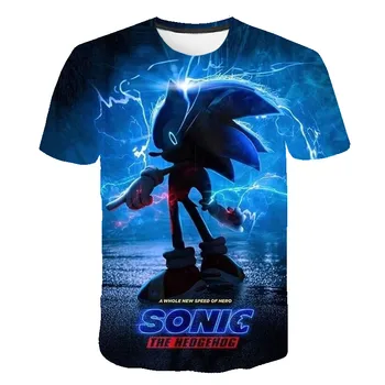2021 Summer Kids 3D Camiseta de los Chicos de Sonic The Hedgehog Impresión de Niña Ropa Divertida camisetas de Disfraces de los Niños Ropa Bebé camisetas