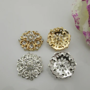 (BT239 21mm)20pcs de diamante de imitación de las planas botón adornos