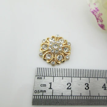(BT239 21mm)20pcs de diamante de imitación de las planas botón adornos