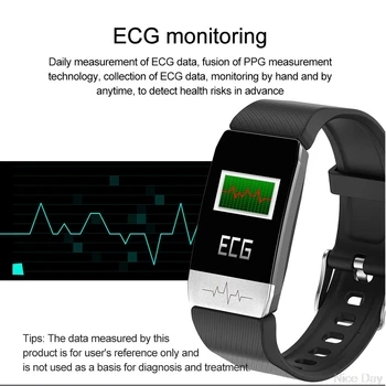 2020 la Aptitud de seguimiento de la Temperatura Corporal del ECG Inteligente de Pulsera con Monitor de Frecuencia Cardíaca a la Inmunidad de Reloj Inteligente de Control de Música Deporte