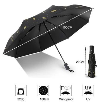 COMO la LLUVIA Automático Plegable del Paraguas de la Lluvia Mujer Creativo Niños a prueba de viento del Paraguas Para la Lluvia Y el Sol, Sombrilla Anti-UV UBY04
