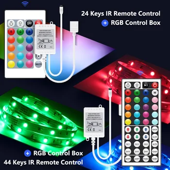 RGB LED de Luz de Tira de 5050 2835 LED de Cinta Luces 5M 10M 15M 20M Tira de Luces LED con mando a distancia para la Iluminación del Hogar Cocina Habitación con Cama de 12V