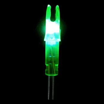 Nuevo de Alta Calidad 6pcs la Caza de Disparo Luminoso Iluminado Arco Compuesto LED Brillante Flecha Nock Cola Ajuste de 6.2 mm de Flecha del Eje #277514