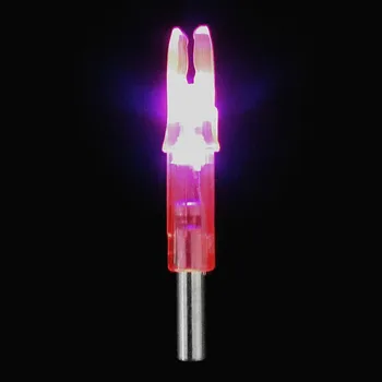 Nuevo de Alta Calidad 6pcs la Caza de Disparo Luminoso Iluminado Arco Compuesto LED Brillante Flecha Nock Cola Ajuste de 6.2 mm de Flecha del Eje #277514