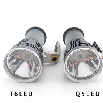 De alta potencia Q5 T6 LED de la Búsqueda de la Linterna Recargable de la mano de la Luz del Flash de la Antorcha de la Linterna De la Caza la pesca batería 18650 cargador de CA