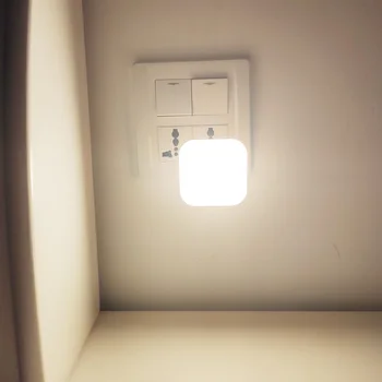 2021 Luz de la Noche Con Enchufe de la UE Smart Sensor de Movimiento LED Lámpara de Noche el Enchufe de la Pared la Luz de la Lámpara WC Lámpara de la Mesita Para el Vestíbulo de la Vía A8