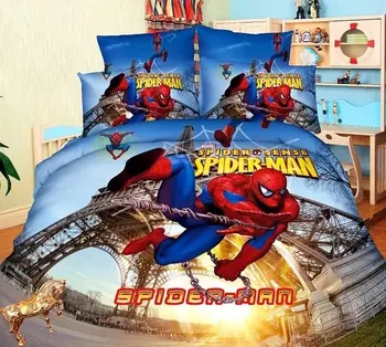 Disney, spiderman ropa de cama conjunto de dibujos animados de niño ropa de cama 3d de un solo tamaño twin 2/3/4 piezas edredón/edredón cubrir los niños adolescentes colchas de regalos