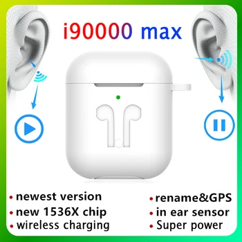 I90000 Max Tws 1:1 GPS cambiar el nombre de la 2ª Tws Inalámbrico de los Auriculares Bluetooth Tws I90000 Pro Android PK I9000 Tws los auriculares de los Auriculares