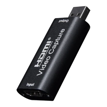 Portátil USB 2.0 de Audio de la Tarjeta de Captura de Vídeo HD de 1 vía HDMI a USB 2.0 1080P Mini Tarjeta de Adquisición de Convertidor Equipo de Apoyo