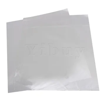 Yibuy 12 Pulgadas de Plástico Engrosamiento de la LP Vinilo Exterior de las Mangas de la Envoltura que Cubre Anti-estática Pack de 100