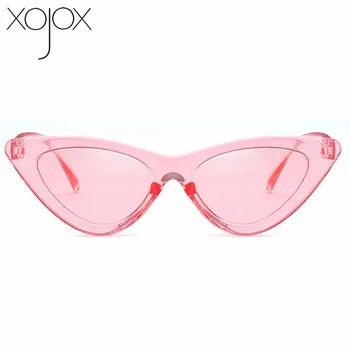 XojoX Sexy Cat Eye Gafas de sol de las Mujeres de la Moda de Pequeño Triangular Transparente Gafas de Sol de las Señoras de Negro Vintage Leopard Gafas UV400