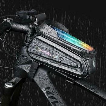 Rueda HASTA el cuadro de la Bicicleta Bolsa Impermeable de la Bicicleta Bolsa de Teléfono Móvil de la parte Superior del Tubo de la Bolsa de Smartphone de la Bolsa de Accesorios de Bicicletas